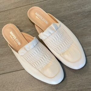 NAPOLEONI Mules Cream  Leather  Size EU 38 US 8